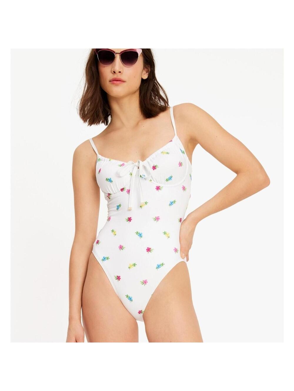 kate spade new york Cinch One Piece Swimsuit - Sea Garden